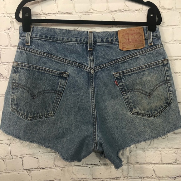 Levi’s custom cutoff distressed denim shorts - Picture 4 of 8
